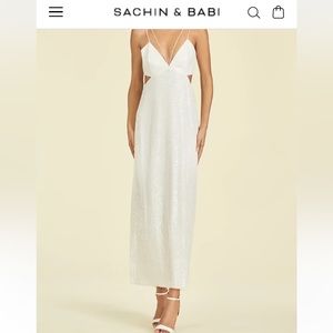 Sachin & Babi Vivi Dress - Off Sequin White. Size 0. Brand new dress (tags on).